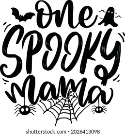 Citas De Letras De Halloween Para Carteles Imprimibles Tote Bag Tumbler T Shirt Design One Spookone Mama