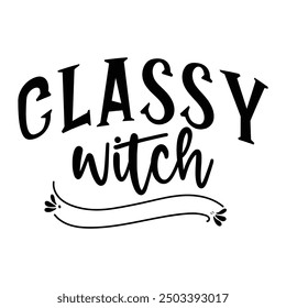  Citas de letras de Halloween para imprimir Póster Tote Bag Taza Diseño de camiseta Classy Witch