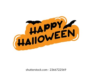 halloween lettering typeface illustration isolated