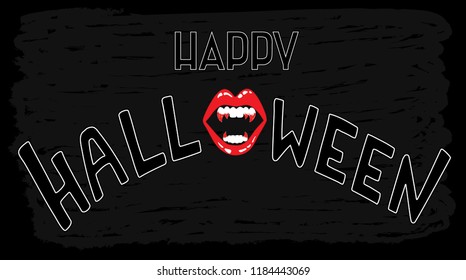 Halloween lettering typography poster. Vector eps 10.