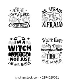 Halloween lettering typography set. Happy Halloween typography Design.