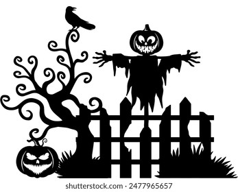 Halloween Line Art Black and White