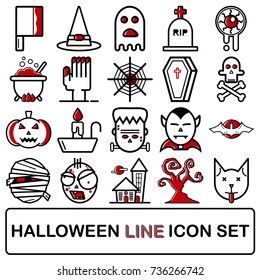 Halloween Line Icon collection set