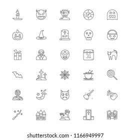 Halloween Line Icon Set
