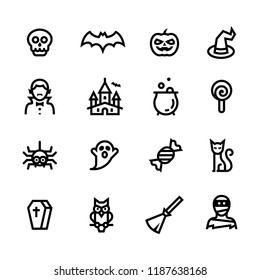 halloween line icons