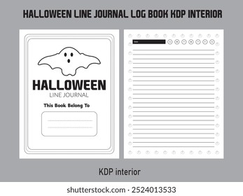 Halloween Line Journal Protokollbuch KDP-Innenvorlage
Größe:8,5 x 11
300 DPI 
