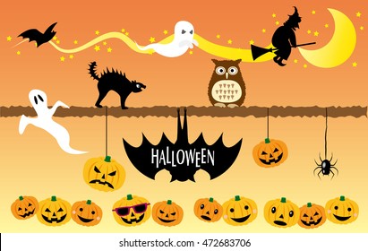 Halloween line material set