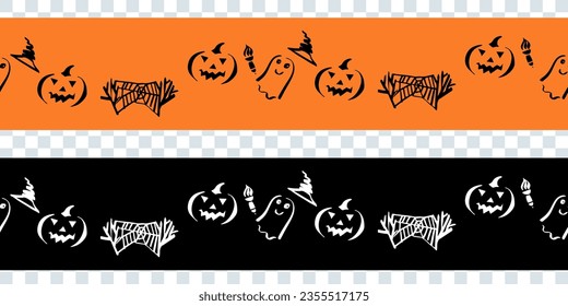 Halloween line set decorative border, line, illustration, treatment, frame, material, October, pumpkin, autumn