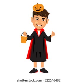 Halloween little child vampire