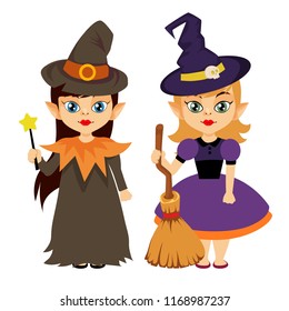 halloween little girl wear costume