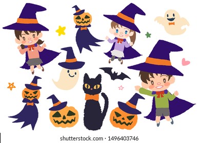 Halloween, lively character material set