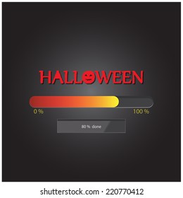 halloween loading background.Vector illustration