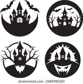 halloween Logo Bundel Vector Art Illustration