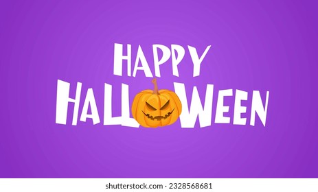 Halloween logo in Halloween day for content online or web, banner and template , Flat cartoon flat style. illustration Vector EPS 10