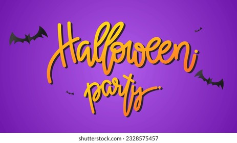 Halloween logo in Halloween day for content online or web, banner and template , Flat cartoon flat style. illustration Vector EPS 10
