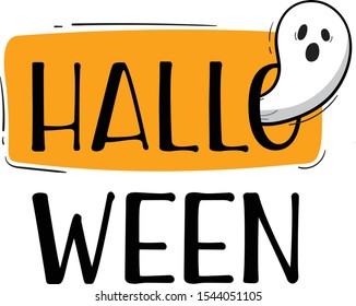 Halloween Logo Design with Ghost