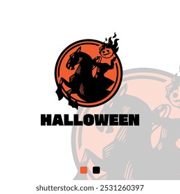 halloween logo design tamplate image