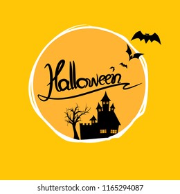 Halloween logo design vector