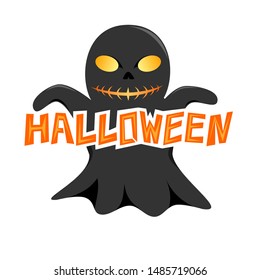 Halloween logo design vector illustration 