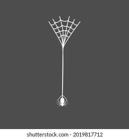 Halloween Logo Design Vector Spider Web