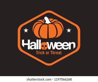Halloween logo for greeting cards, invitations, posters.