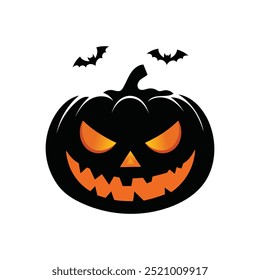 Halloween logo Helloween pumpkin icon Happy Halloween