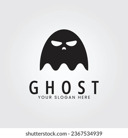 halloween logo icon design inspiration with ghost vector illustration
