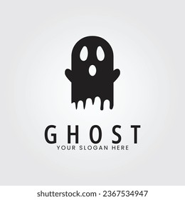 halloween logo icon design inspiration with ghost vector illustration
