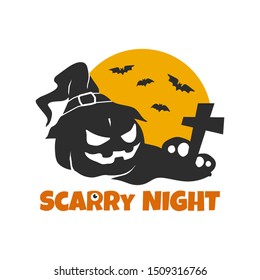 Halloween Logo Icon. Vector Logo For Halloween Festival. October Festival and Harvest Festival.