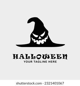 halloween logo line art design