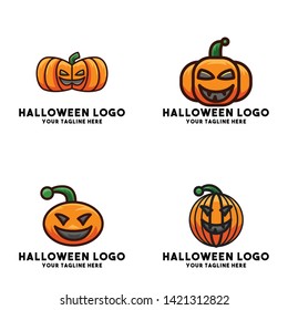 halloween logo orange holiday decoration