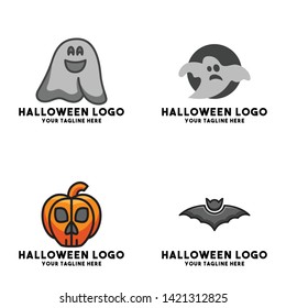 halloween logo orange holiday decoration