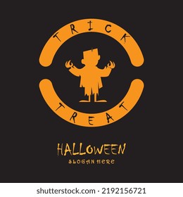 halloween logo with slogan template