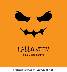 halloween logo with slogan template