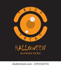 halloween logo with slogan template