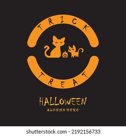 halloween logo with slogan template