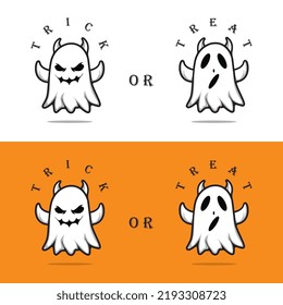 logotipo de halloween con plantilla de lema