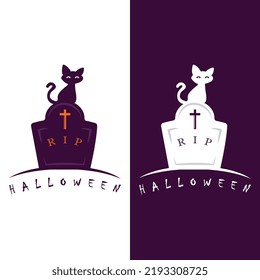 halloween logo with slogan template