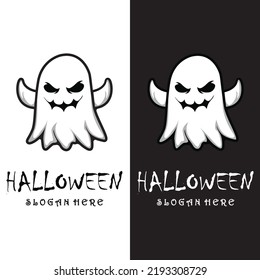 halloween logo with slogan template