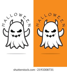 halloween logo with slogan template