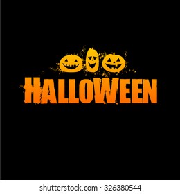 Halloween logo - vector design template.