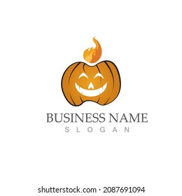 halloween logo vector illustration icon template