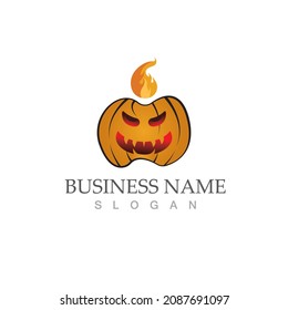 halloween logo vector illustration icon template