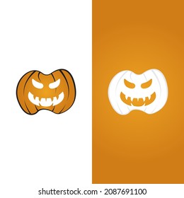 plantilla de icono de ilustración vectorial del logotipo de halloween