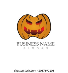 halloween logo vector illustration icon template