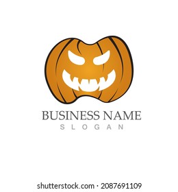 halloween logo vector illustration icon template