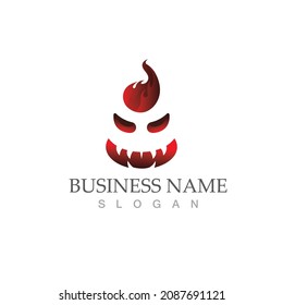 halloween logo vector illustration icon template
