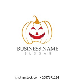 plantilla de icono de ilustración vectorial del logotipo de halloween