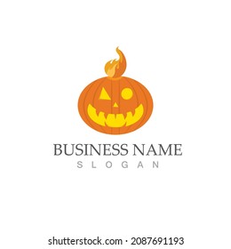 halloween logo vector illustration icon template