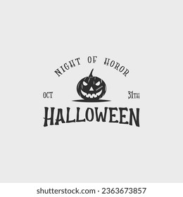 halloween logo vintage vector illustration template icon design